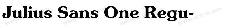 Julius Sans One Regu字体转换